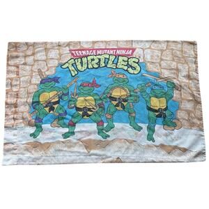 Vintage 1988 Teenage Mutant Ninja Turtles Retro Kids Pillow Case Mirage Studios